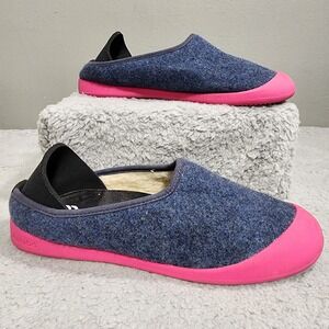 Women Mahabis Slipper Shoes Wool Blue Pink Size 9.5-10‎